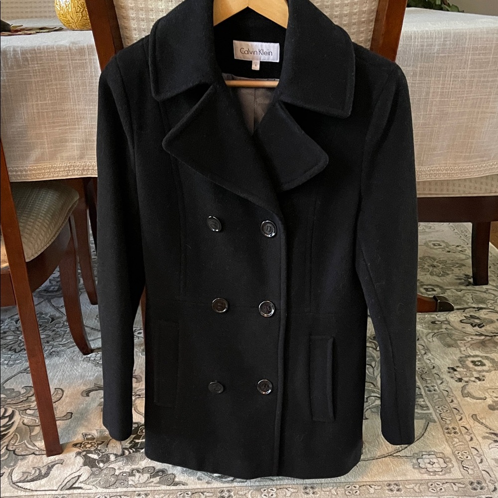 Calvin Klein Women's Elegant Black Peacoat